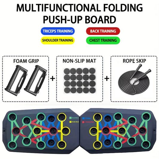 Ultimate Portable Push-Up Board Set - Foldable Fitness Equipment for Full-Body Strength Training