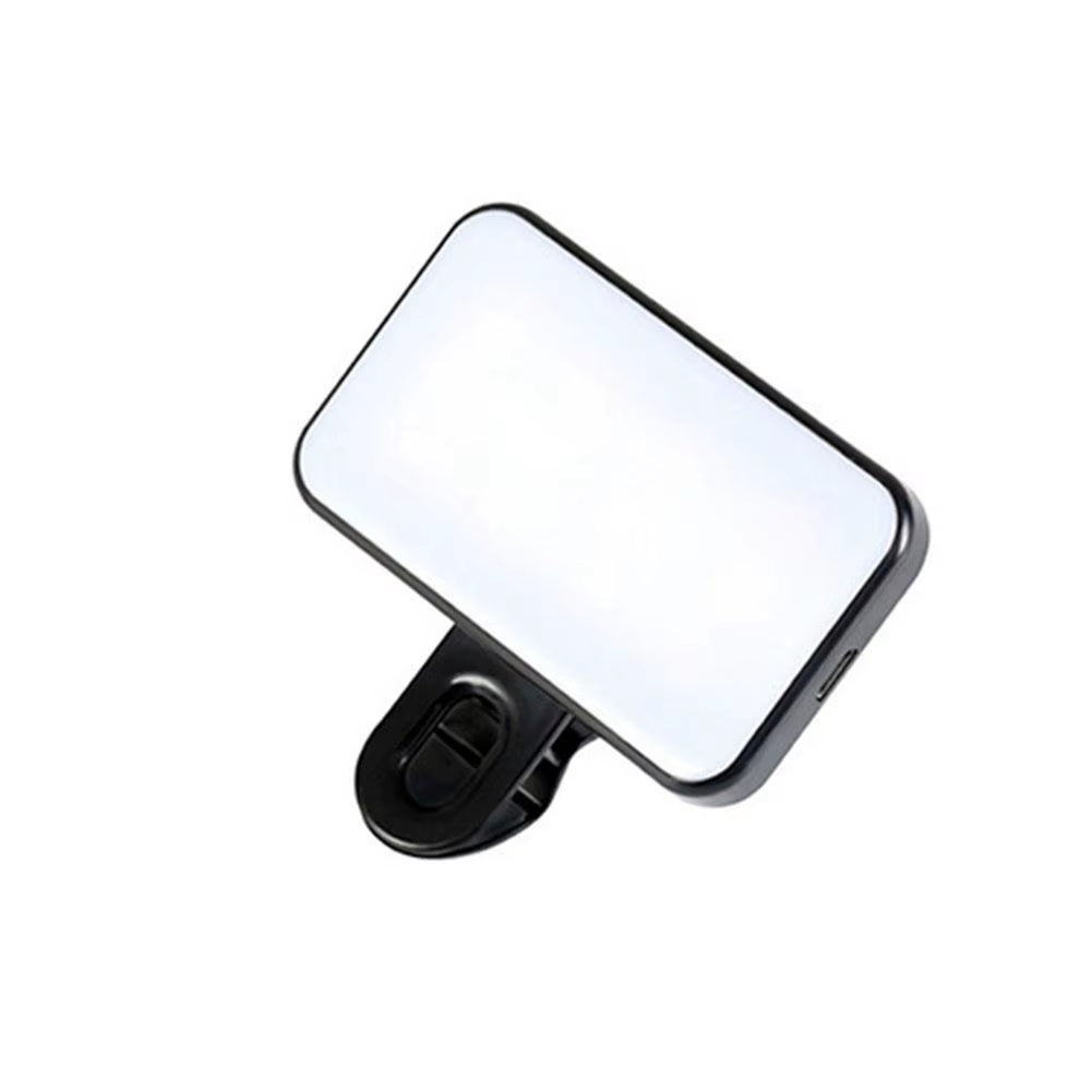 Mobile Phone LED Selfie Fill Light Portable Mini 3 Modes Adjustable Brightness for Phones Laptops Video Conferencing Fill Light