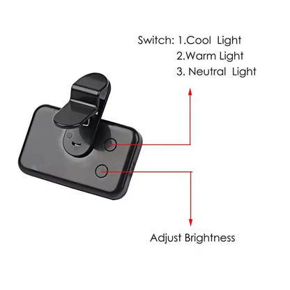 Mobile Phone LED Selfie Fill Light Portable Mini 3 Modes Adjustable Brightness for Phones Laptops Video Conferencing Fill Light